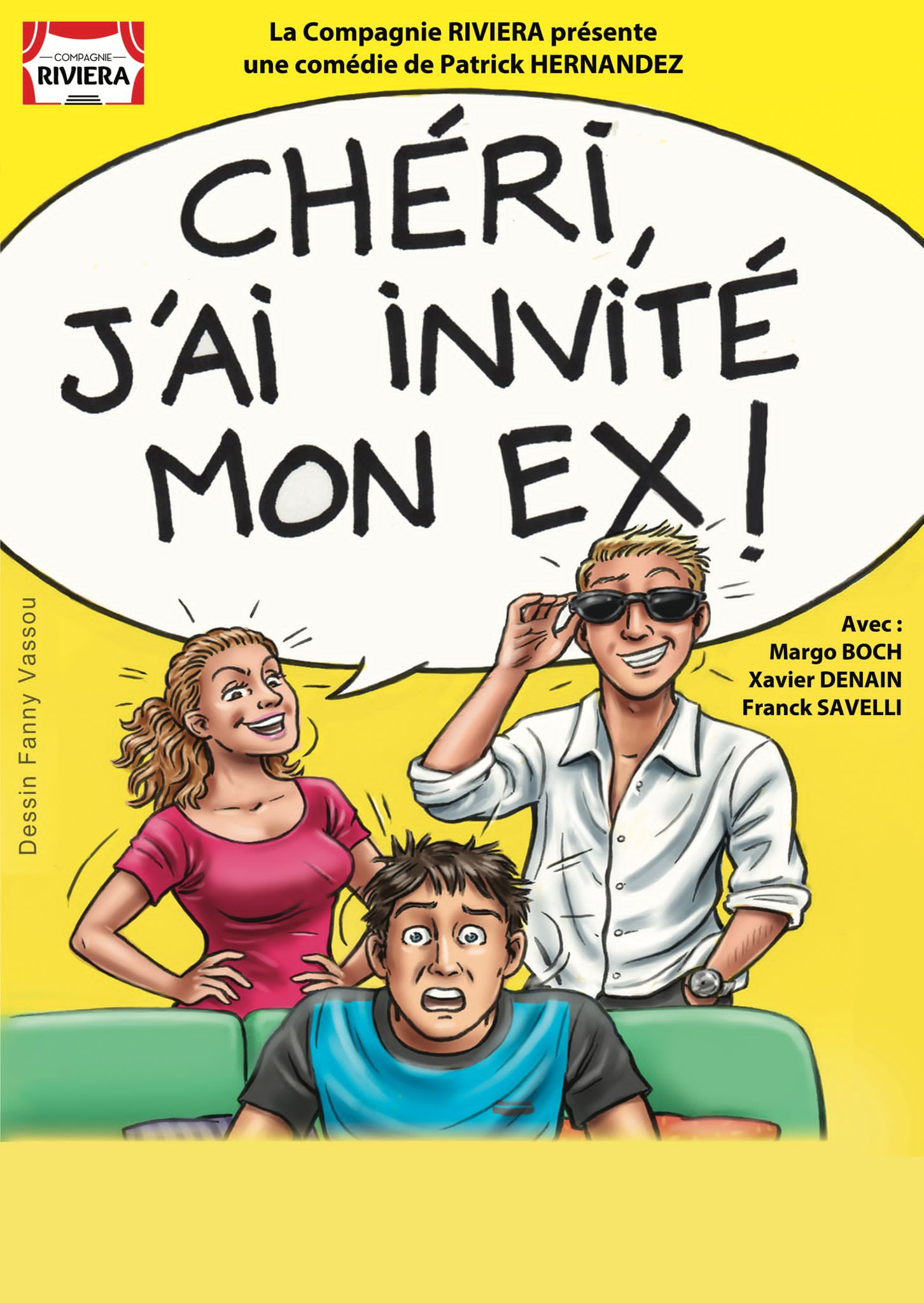 Affiche pièce de théâtre chéri j'ai invité mon ex